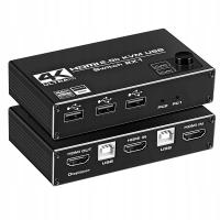KVM-переключатель HDMI 2.0 USB 4K/60Hz 3xusb