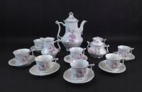 Serwis porcelanowy Secesja, Carl Tielsch C.T. Altwasser, 8 osób; 1868