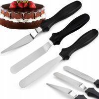 SZPATUŁKA CUKIERNICZA DO CIASTA TORTU ŁOPATKA do dekoracji SERWOWANIA 3szt
