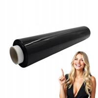 CZARNA FOLIA STRETCH 2,5 kg strecz czarny dużo folii mocna ręczna