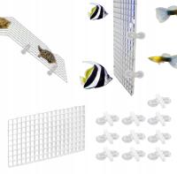 10X БЕЛЫЙ РЕШЕТЧАТЫЙ ГРАДУИРОВАННЫЙ АКВАРИУМ ДЛЯ РАЗДЕЛЕНИЯ РЫБ БЕЗ УКУСОВ