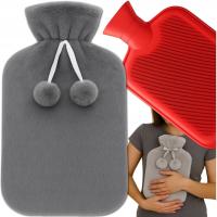 TERMOFOR GUMOWY NA WODĘ W POKROWCU MIĘKKIM NA CIEPŁĄ WODĘ XXL 2L