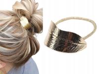 Золотая лента для волос Llsc лист металлическая обертка