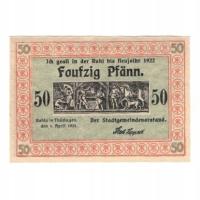 Banknot, Niemcy, Ruhla Stadte, 50 Pfennig, personn