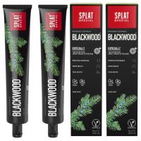 Отбеливающая зубная паста Splat Special Blackwood Black без фтора 2x75ml