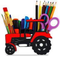 Organizer na biurko kredki przybornik dla dzieci duży traktor farma rolnik