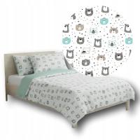 Pościel dla dziecka do łóżeczka 120x200 Misie Mięta