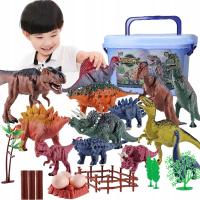 Figurki dinozaurów w kuferku jaja dinozaura Dinozaur figurka