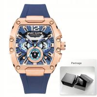 MEGIR Fashion Sportowy zegarek kwarcowy dla mężczyzn, wodoodporny