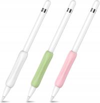 NAKŁADKI ZAMIENNIKI SILIKONOWE NA APPLE PENCIL 1 I 2 ZESTAW 3 KOLORY