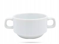 Бульон белый 300 мл с ручками штабелированный фарфор BOGUCICE