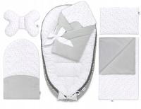 Kokon niemowlęcy otulacz zestaw z rożkiem bawełna/velvet 6w1 Pepi