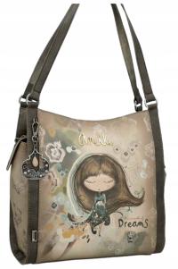 Anekke torebka damska Shopperka do ręki i na ramię Brelok torebki Real