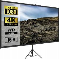 Проекционный экран 200x113 см яркие изображения 4K HD штатив широкоугольный экран