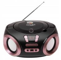Adler AD 1181 Boombox CD-MP3 USB FM radio AUX czarny miedź