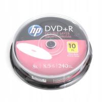 DVD+R DWUWARSTWOWE DL HP 8,5GB 10szt PRINTABLE