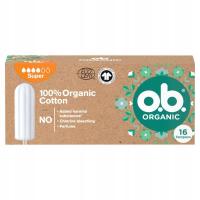 OB ORGANIC Tampony Super 100% Bawełny 16 szt.