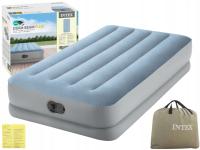 Materac Dmuchany Welurowy Jednoosobowy Łóżko 191x99x36 Intex 64157 USB