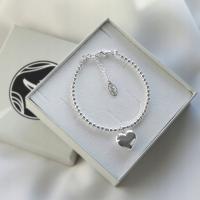 Bransoletka z serduszkiem srebrna