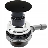 Душевой поддон черный FI 90 тонкий очень низкий с фильтром, очищенным сверху