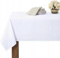 Белая скатерть 140X220 толстая матовая гладкая для универсального стола