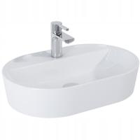 Umywalka nablatowa ovalna Elita Babette 61.2 x 13.5 x 41.2 cm biała