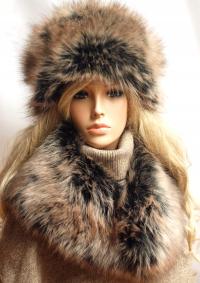 Супер теплая шапка toque шуба мохнатая прямая цвета!