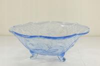 КРАСИВАЯ БОЛЬШАЯ ЧАША ДЛЯ ФРУКТОВ ГОЛУБОЕ СТЕКЛО ПОСМОТРЕТЬ ДЕШЕВО!