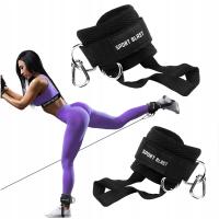 Opaska uchwyt treningowa z zabezpieczeniem na kostkę do wyciągu zestaw 2szt