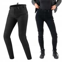 Spodnie motocyklowe damskie Shima jeans czarne z ochraniaczami
