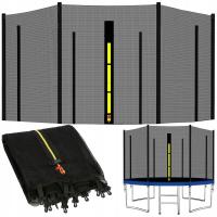 SIATKA DO TRAMPOLINY 13FT 396/404cm na 8 SŁUPKÓW ZEWNĘTRZNA OCHRONNA MOCNA