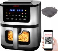 Zestaw Frytkownica beztłuszczowa AIR FRYER XXL 8L 10 Programów + wkład sili