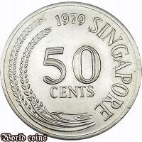 50 CENTÓW 1979 SINGAPUR - RZADSZA