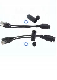 ZESTAW ADAPTERÓW SPLITTER ROZDZIELACZ PoE RJ45 TCP-IP LAN DC 2.1 5.5 RJ12