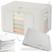 SZARY ORGANIZER NA UBRANIA TORBA ZE STELAŻEM Z OKNAMI 24L ZABAWKI POŚCIEL