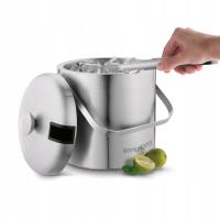 POJEMNIK do LODU SZCZYPCE Satynowe DUŻE WIADERKO na LÓD Konighoffer Lugo 3l