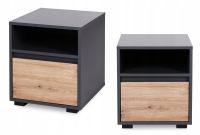 Тумбочка тумбочка Антрацит дуб с ящиком 40 см Далия Литтлески