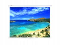 Ekran projekcyjny PÓŁAUTOMAT ŚCIENNY SUFITOWY 200x150 cm BIAŁA RAMKA