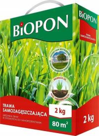 Коробка 2кг семян травы BiOPON самоуплотняющейся травы для газона 80m2