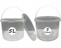 Ведро ведро пластиковый контейнер для еды 5л набор 5 шт бесплатно