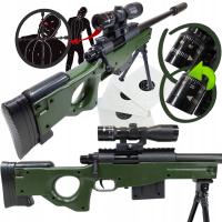 AWP СНАЙПЕРСКАЯ ВИНТОВКА НА ШАРИКИ AIR SOFT GUN ПОДЗОРНАЯ ТРУБА