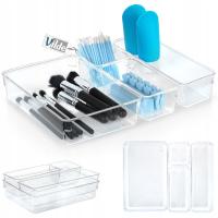 ORGANIZER NA KOSMETYKI DO MAKIJAŻU 4 ELEMENTY POJEMNIK DO SZAFKI SZUFLADY