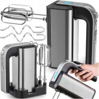 Mikser ręczny TODOMI mikser ręczny z podkładką metalowy 300 W srebrny/szary