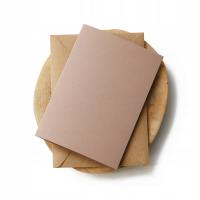 10x bazy do kartek i do zaproszeń ślubnych A6 brązowo różowe 250g + koperta
