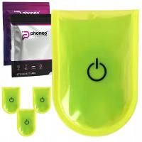 OPASKA LED Phoneo do BIEGANIA KLIPS MAGNETYCZNY ODBLASK ROWER OUTDOOR 3szt