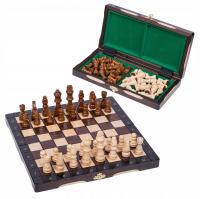 SQUARE-шахматы деревянные королевские маленькие-31 Х 31 см-идеально подходит для путешествий