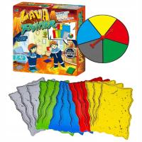 GRA PLANSZOWA PODŁOGA TO LAWA ZRĘCZNOŚCIOWA KOLOROWE POLA TARCZA LOSUJĄCA