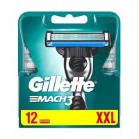 GILLETTE MACH 3 Ostrza Wkłady Nożyki Oryginał x 12 sztuk