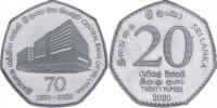 20 rupii (2020) Sri Lanka - 70. lat Banku Centralnego