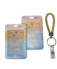 Identyfikator Etui Holder na kartę Smycz UHOO 7228 Oil Paint Sunset